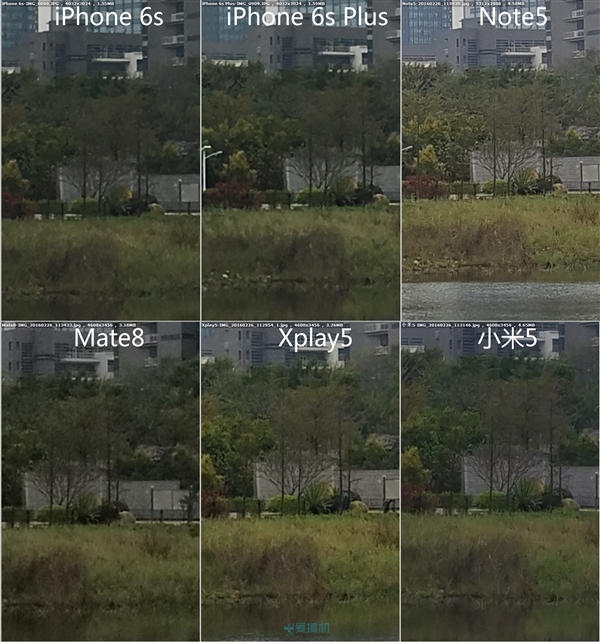 小米5/Mate8/Xplay5/Note5/iPhone 6s拍照对比