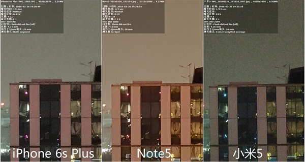 小米5/Mate8/Xplay5/Note5/iPhone 6s拍照对比