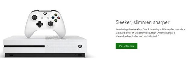 微软新Xbox One S遭曝光：体积小40% 