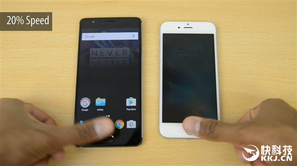 正面指纹PK！一加3对比iPhone 6S：Touch ID成渣！