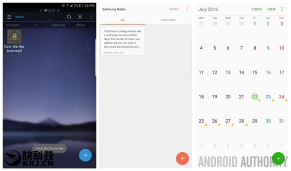 三星Note 7新系统多图曝光：超快虹膜、S-Pen新增录屏