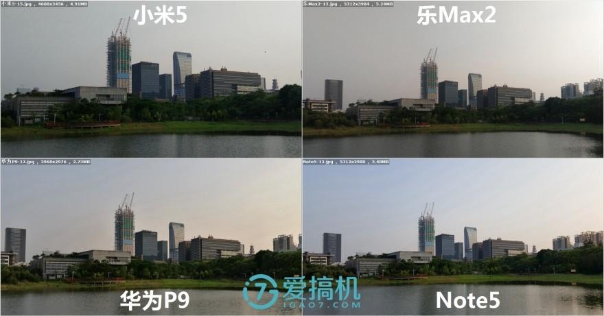 乐Max2/华为P9/小米5/Note5拍照横评：差距真大！