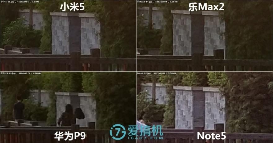 乐Max2/华为P9/小米5/Note5拍照横评：差距真大！