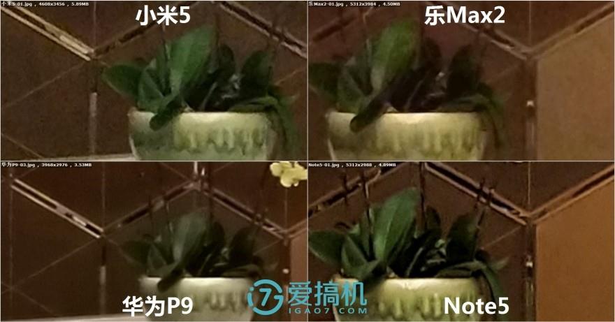 乐Max2/华为P9/小米5/Note5拍照横评：差距真大！