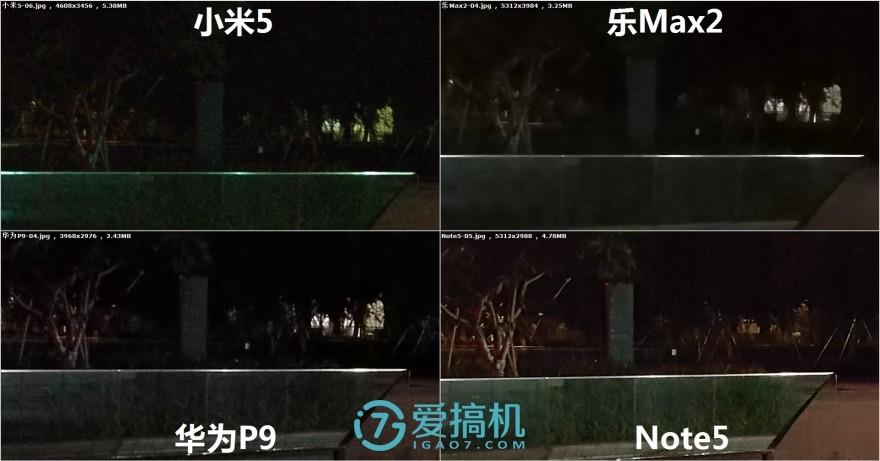 乐Max2/华为P9/小米5/Note5拍照横评：差距真大！