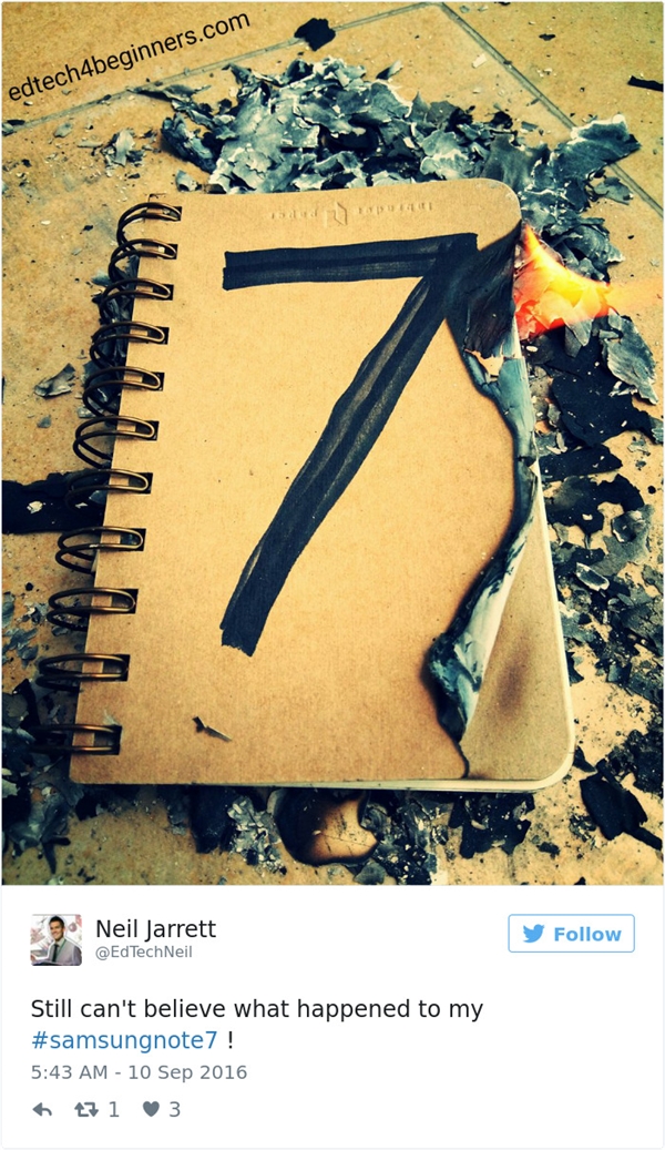 Note 7电池爆炸后 全球网友都不淡定了……