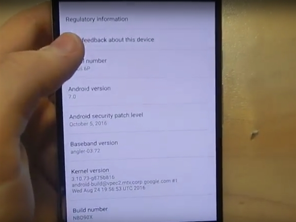 Nexus 6P升级Android 7.0后：手机莫名关机